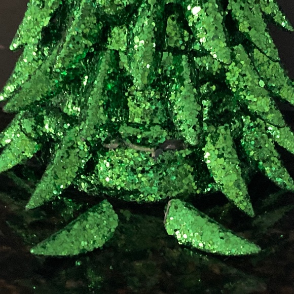 Set of 3 Illuminated Majestic Trees by Valerie/Green Glitter/NEW IN BOX! - Picture 4 of 12
